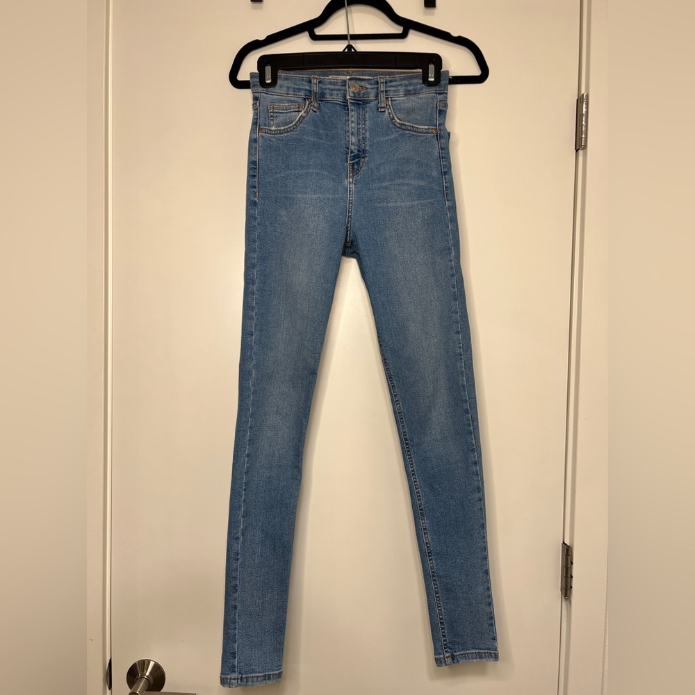 Topshop Light Blue High Rise Jamie Jeans
